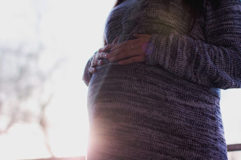 Pregnant woman's stomach