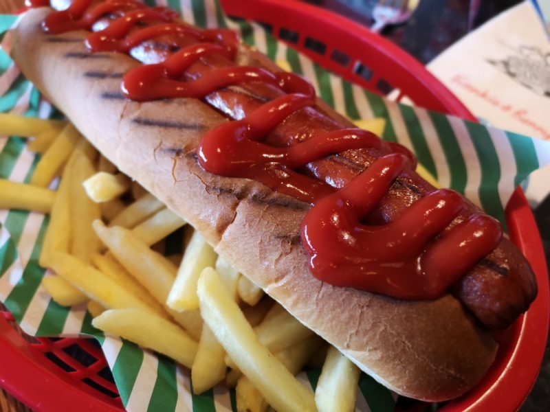 Frankie and Benny's large classic hot dog