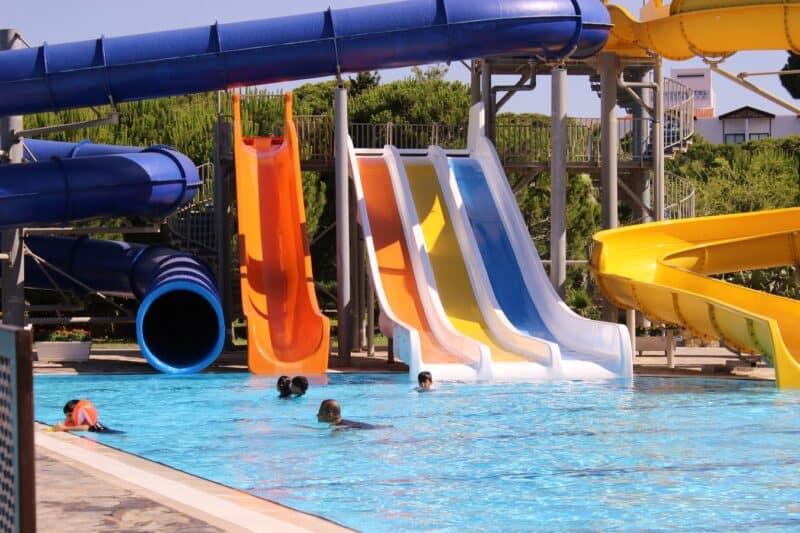 Slides at a waterpark