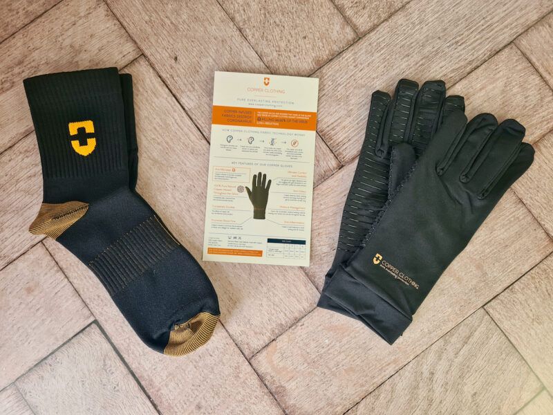 Copper Clothing socks and gloves