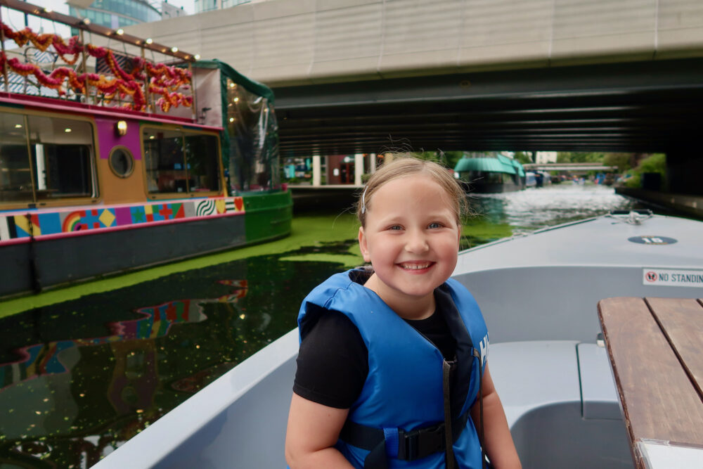 GoBoat Paddington Erin on the boat