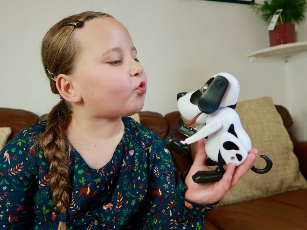 Erin kissing Playful Bailey