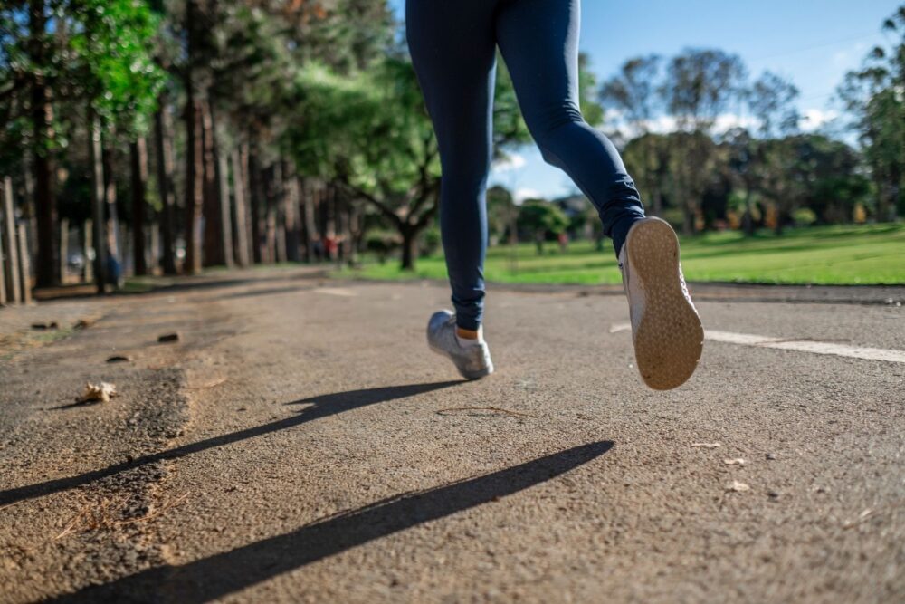 Runner on a path