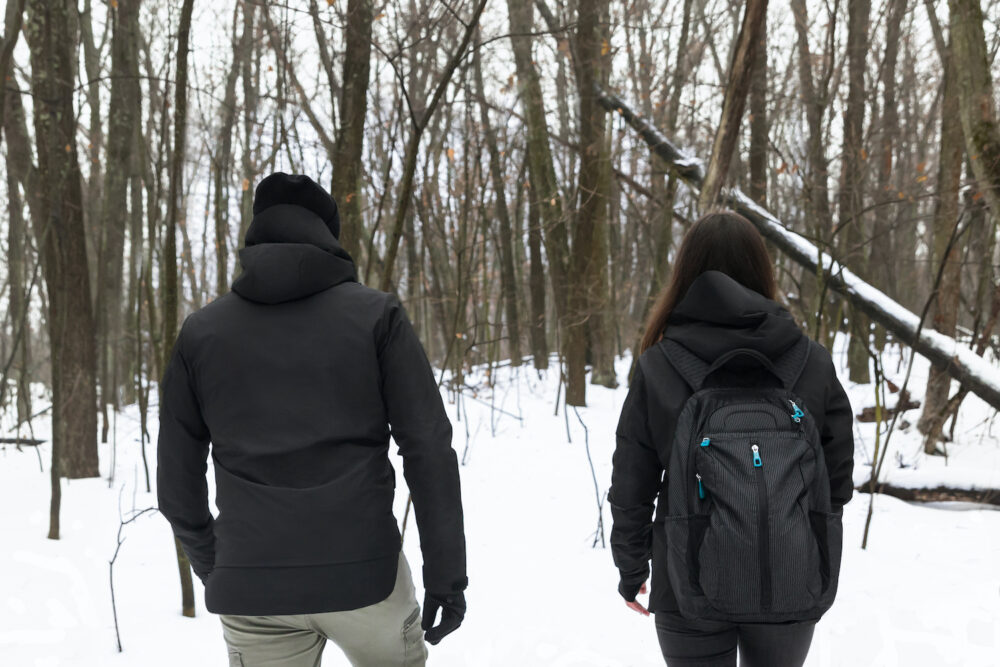 Man and woman wearing GAMMA jackets