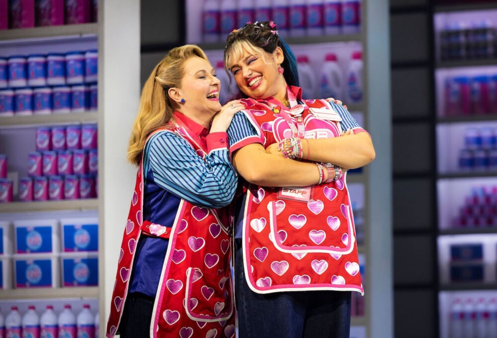 LtoR Lara Denning as Caz & Rosie Singha as Neeta in HERE & NOW, credit Pamela Raith