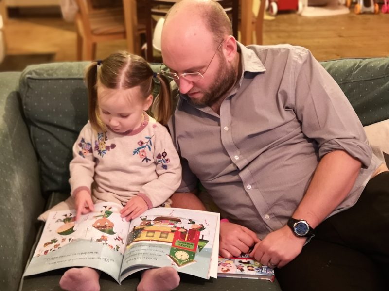 Erin and Daddy reading