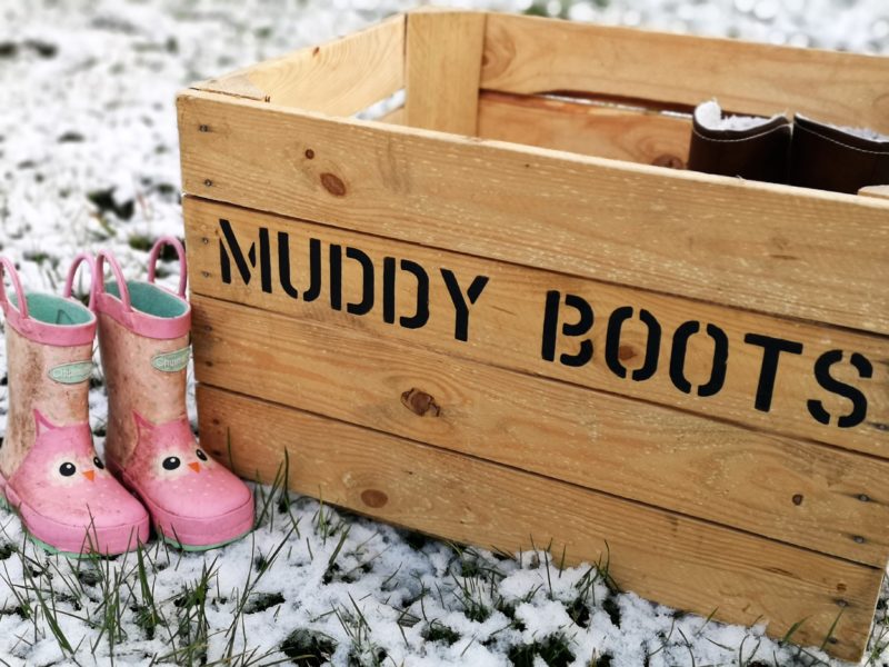  Vintage Apple Crates Muddy Boots crate